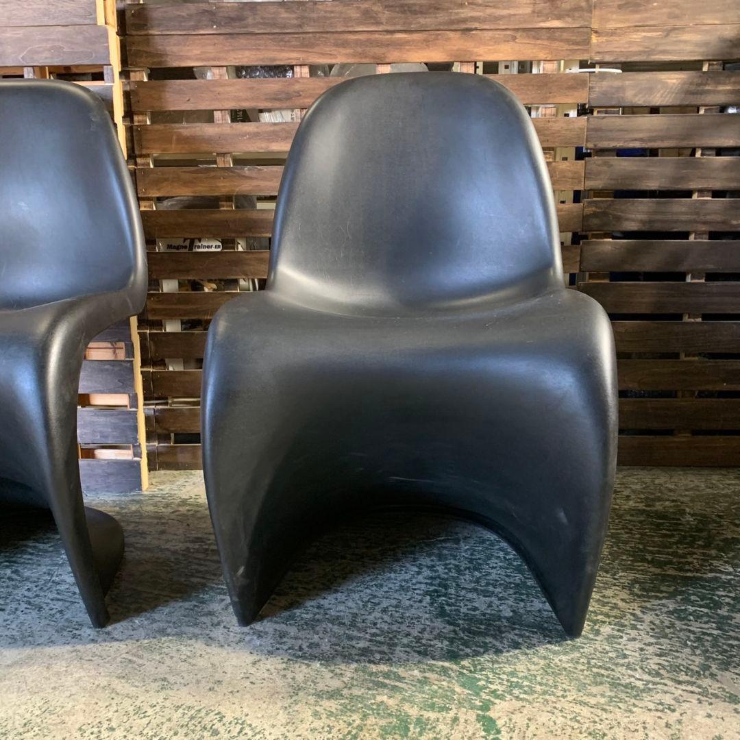 J373 パントンチェア リプロダクト ブラック 2脚セット