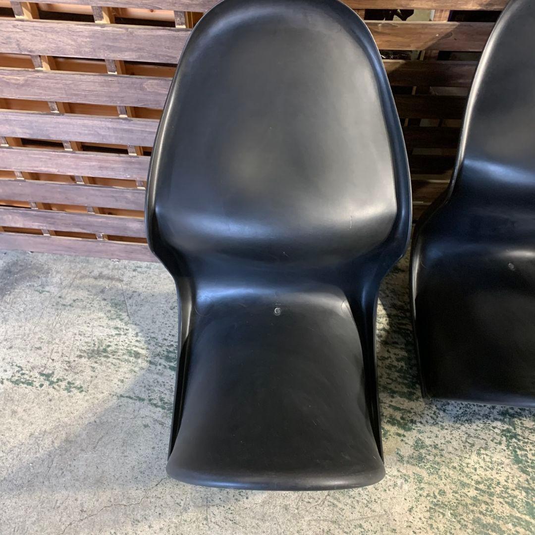 J373 パントンチェア リプロダクト ブラック 2脚セット