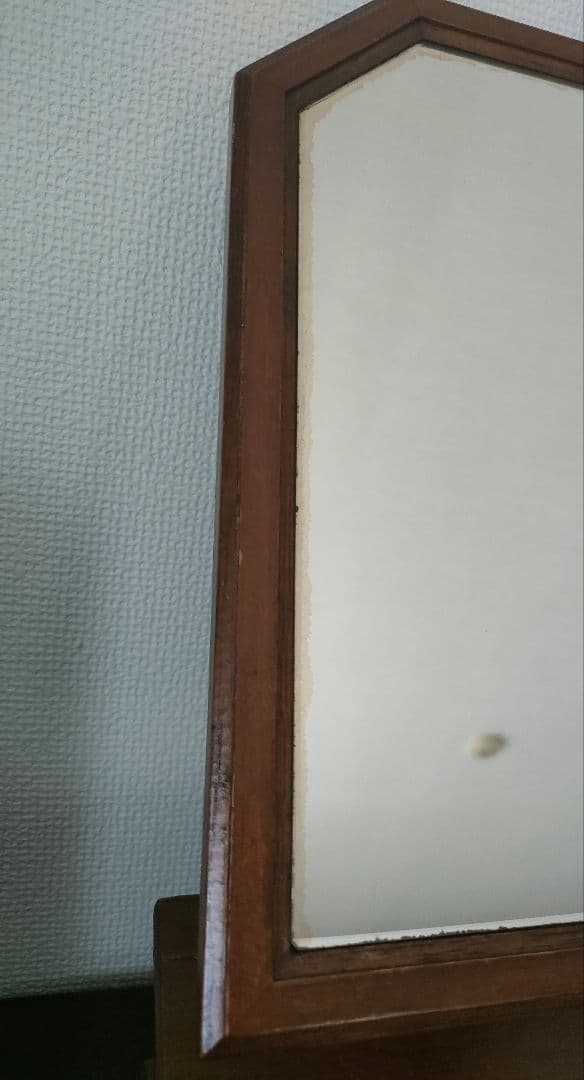 アンティーク　木製　ミニ鏡台