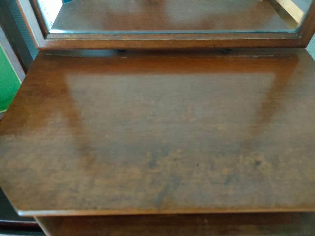 アンティーク　木製　ミニ鏡台