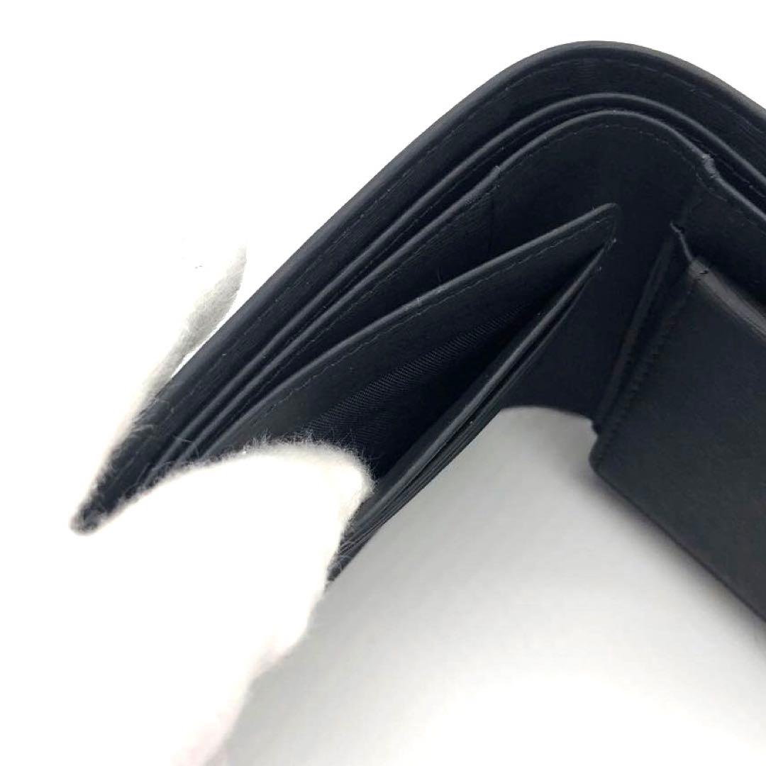 未使用☆ポーター カレント レザー　二つ折り財布 ブラック