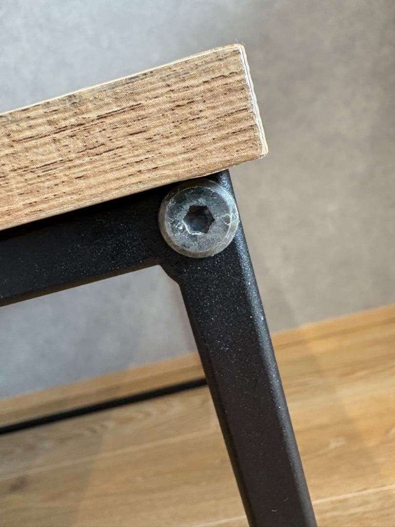 LOWYA 木目調ネストテーブルスチール脚