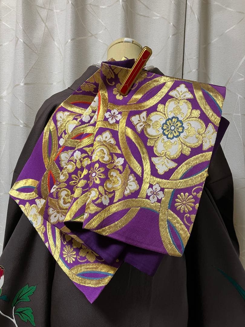 大特価SALE中★振袖フルセット【9点】★成人式★蝶々柄★モダン★正絹