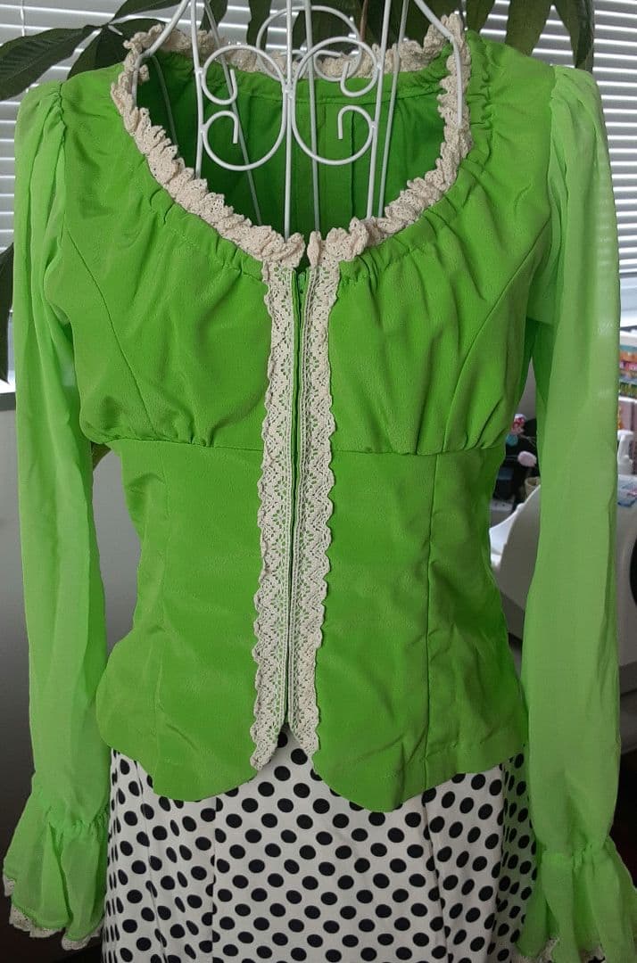 フラメンコ衣装　水玉ツーピース