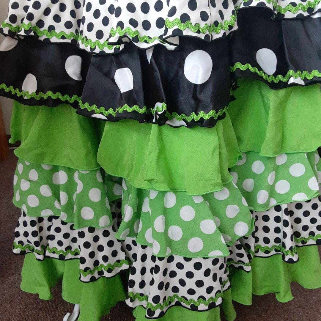 フラメンコ衣装　水玉ツーピース