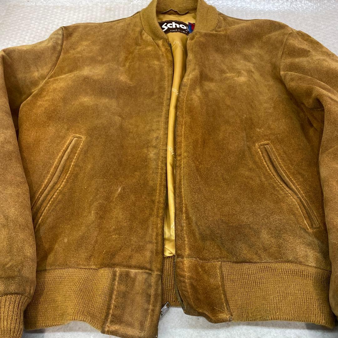 Schott レザージャケット・ブルゾン/40/スウェード/無地/USA