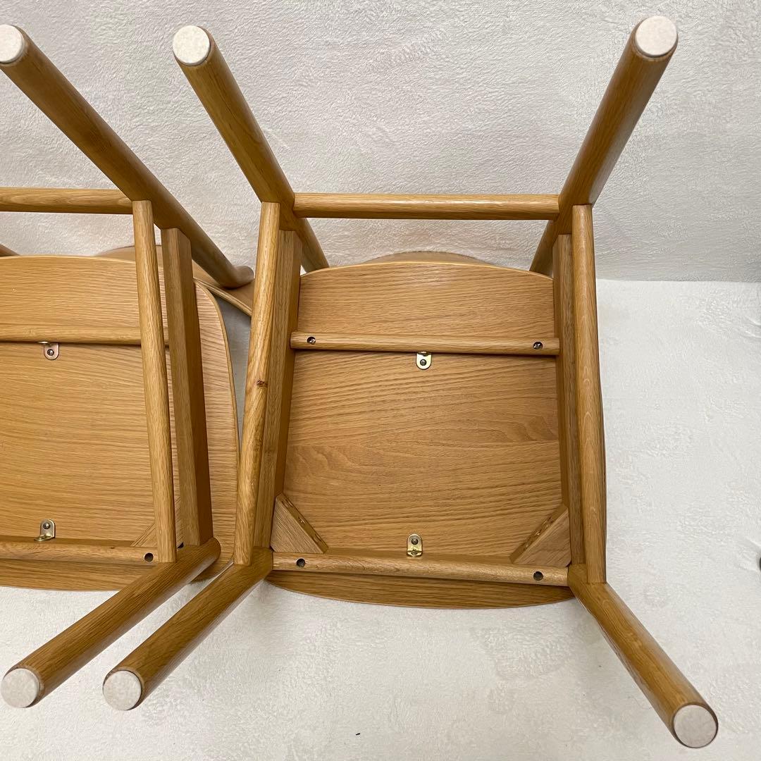 【ラスト1脚】③無印良品　オーク材ラウンドチェア