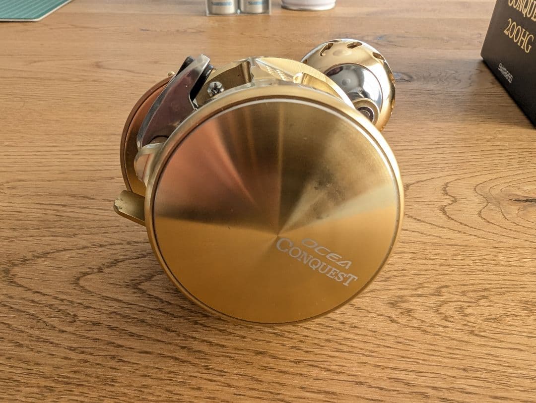 美品　機関良好　オシアコンクエスト　200HG ハンドル　PE付き　付属品完備