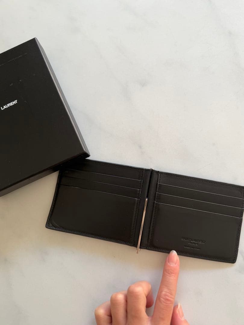 SAINT LAURENT ブラックマネークリップ 財布