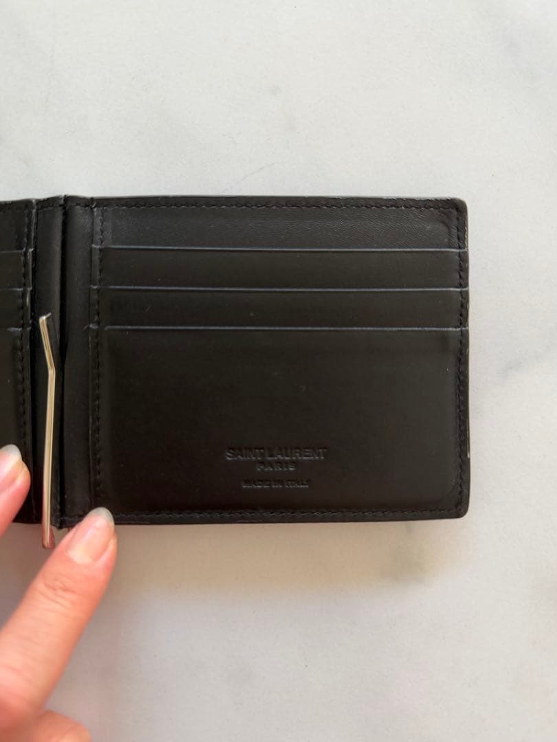 SAINT LAURENT ブラックマネークリップ 財布