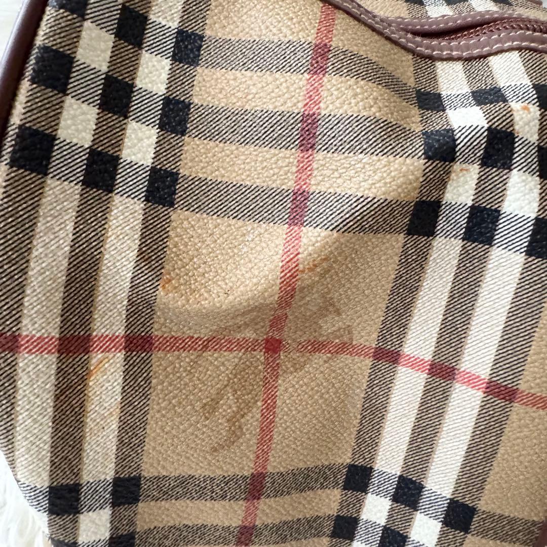 【バーバリー】ボストンバック　大容量 旅行バッグ　ノバチェック pvc　2way