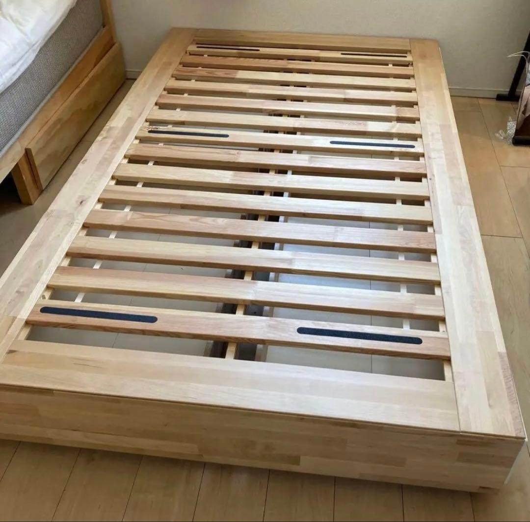 【MOTO】IKEAマンダール　ダブルベッドフレーム 引き出し付