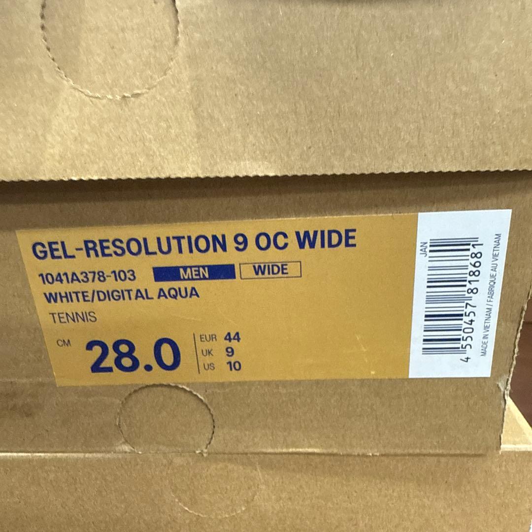 シューズ(男性用) ASICS GEL-RESOLUTION 9 OC WIDE 28.0cm