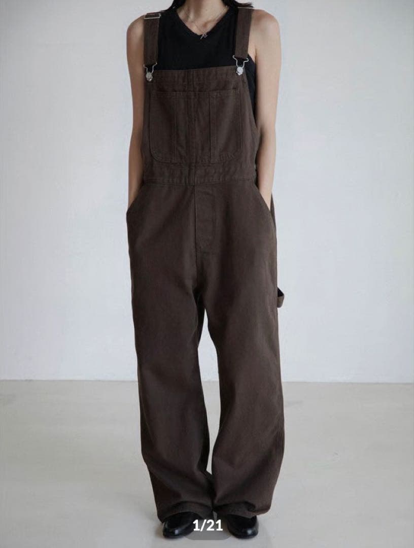 nokchaブラウンオーバーオール