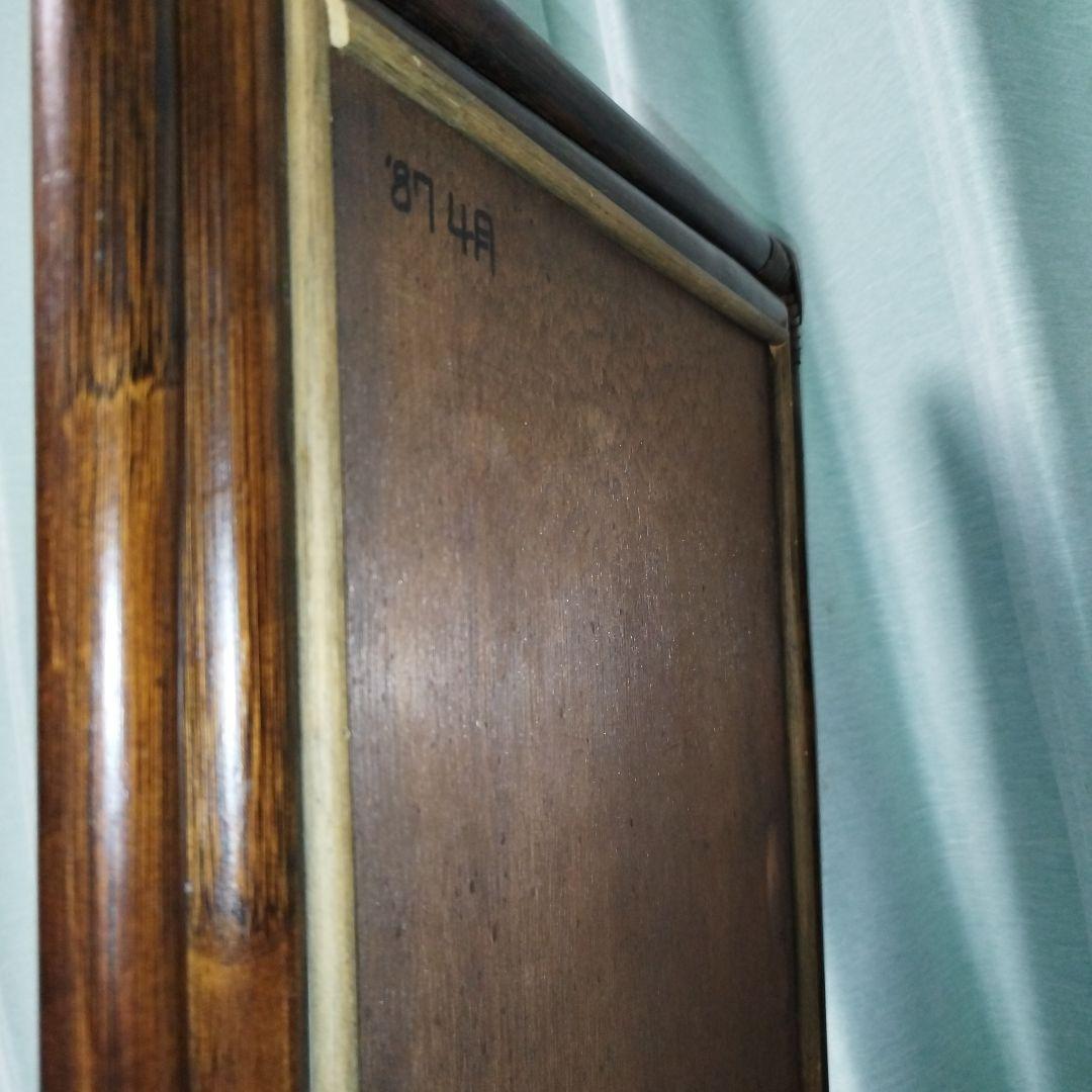 p*l様 レトロ　　ラタン　スタンドミラー　姿見