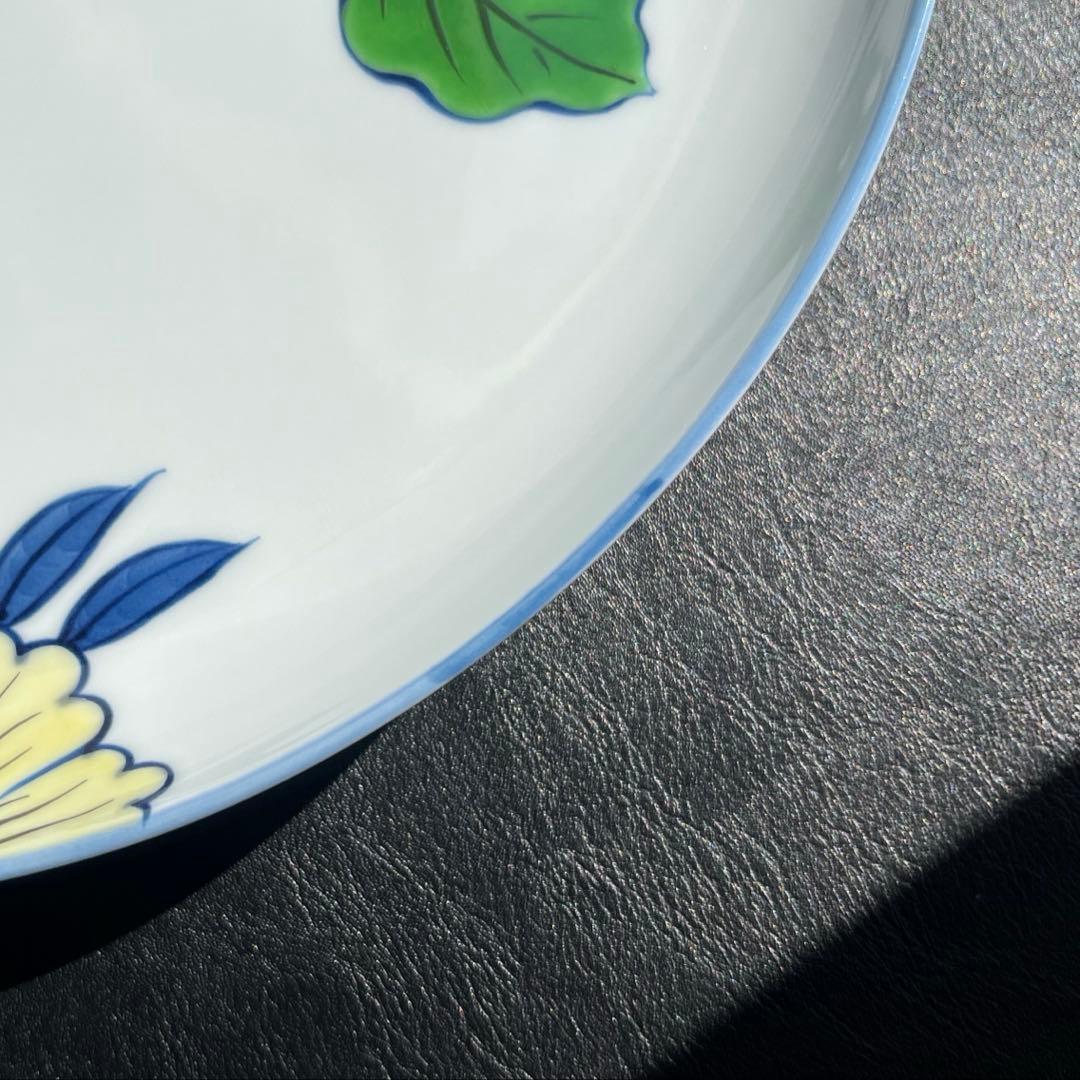 源右衛門　染錦向日葵　ひまわり　楕円皿　大皿　一枚