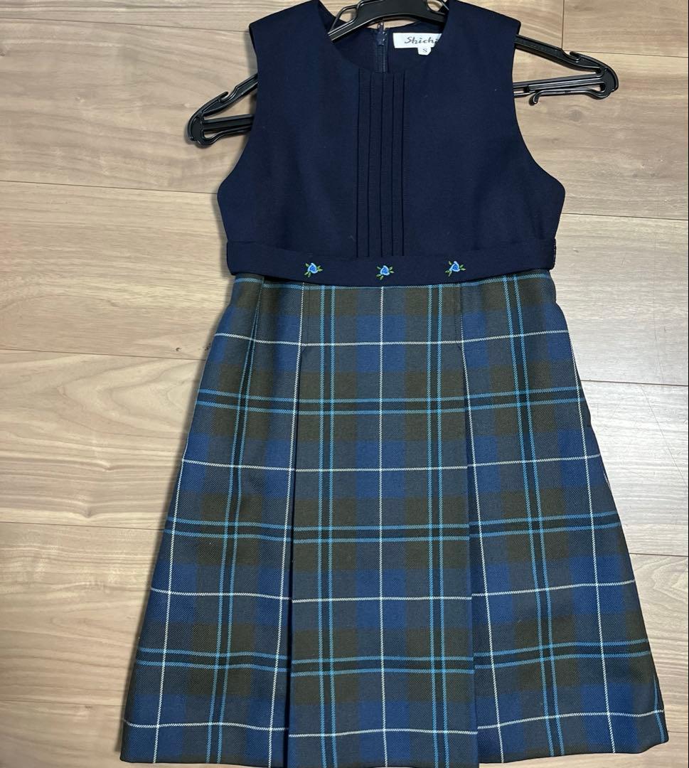 現行品　七里久美子　ジャンパースカート　新品ブラウスセット