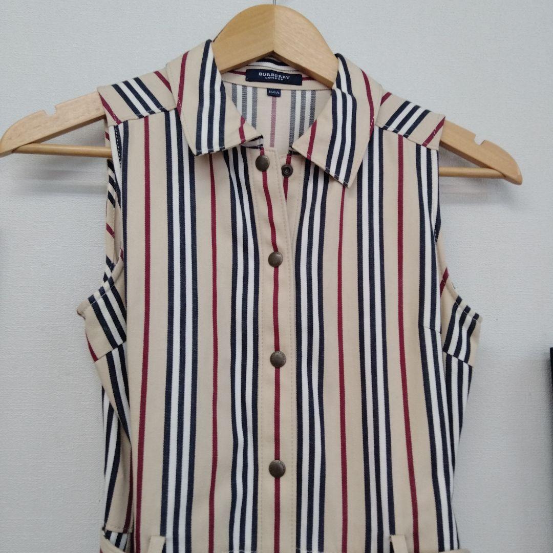 バーバリーノースリーブひざ丈ワンピース