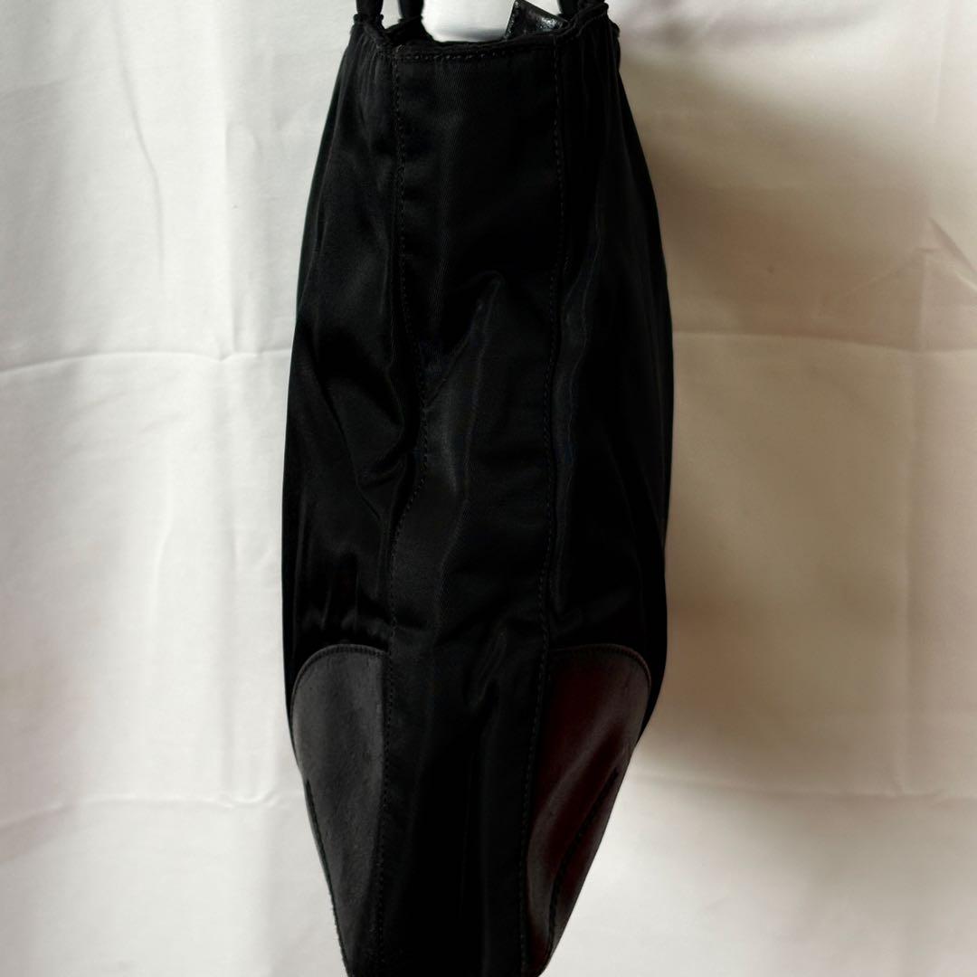 PRADA ナイロン トートバッグ レザー切替 ブラック