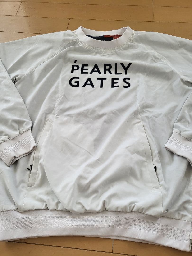 パーリーゲイツ スニード 白×ネイビー 蓄熱裏地 フロントロゴメンズ 6(XL)