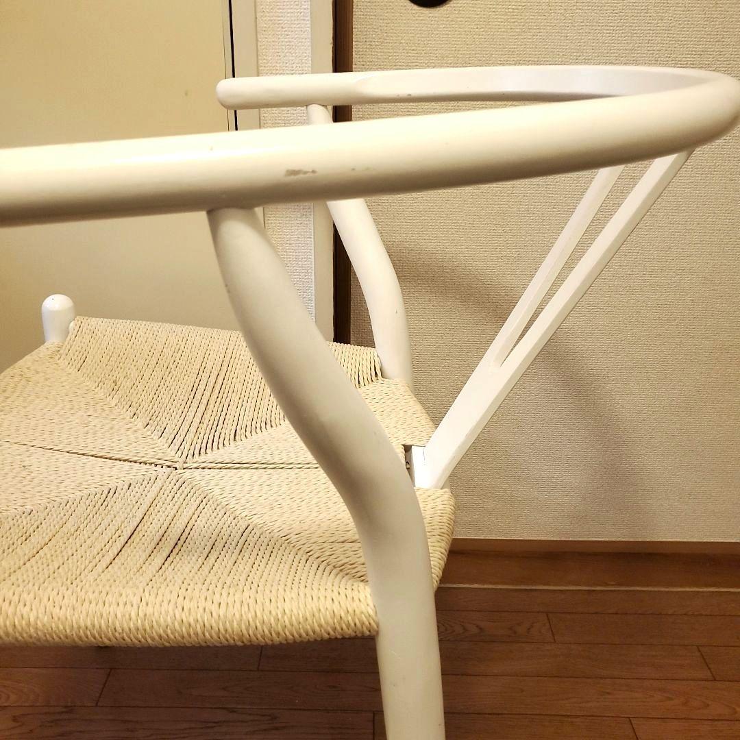 北欧デザイン Yチェア リプロダクト ホワイト ペーパーコード ダイニングチェア