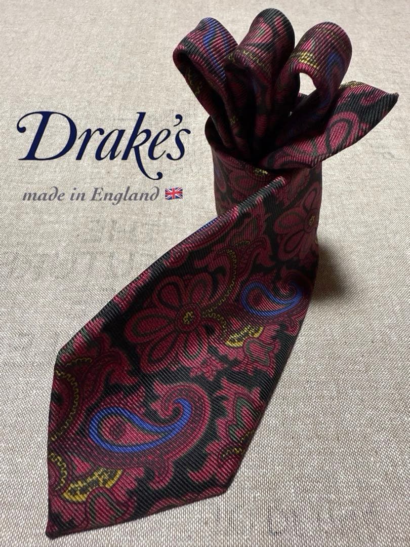 Drake's／BARNEYS NEWYORK別注／ペイズリー／イギリス製