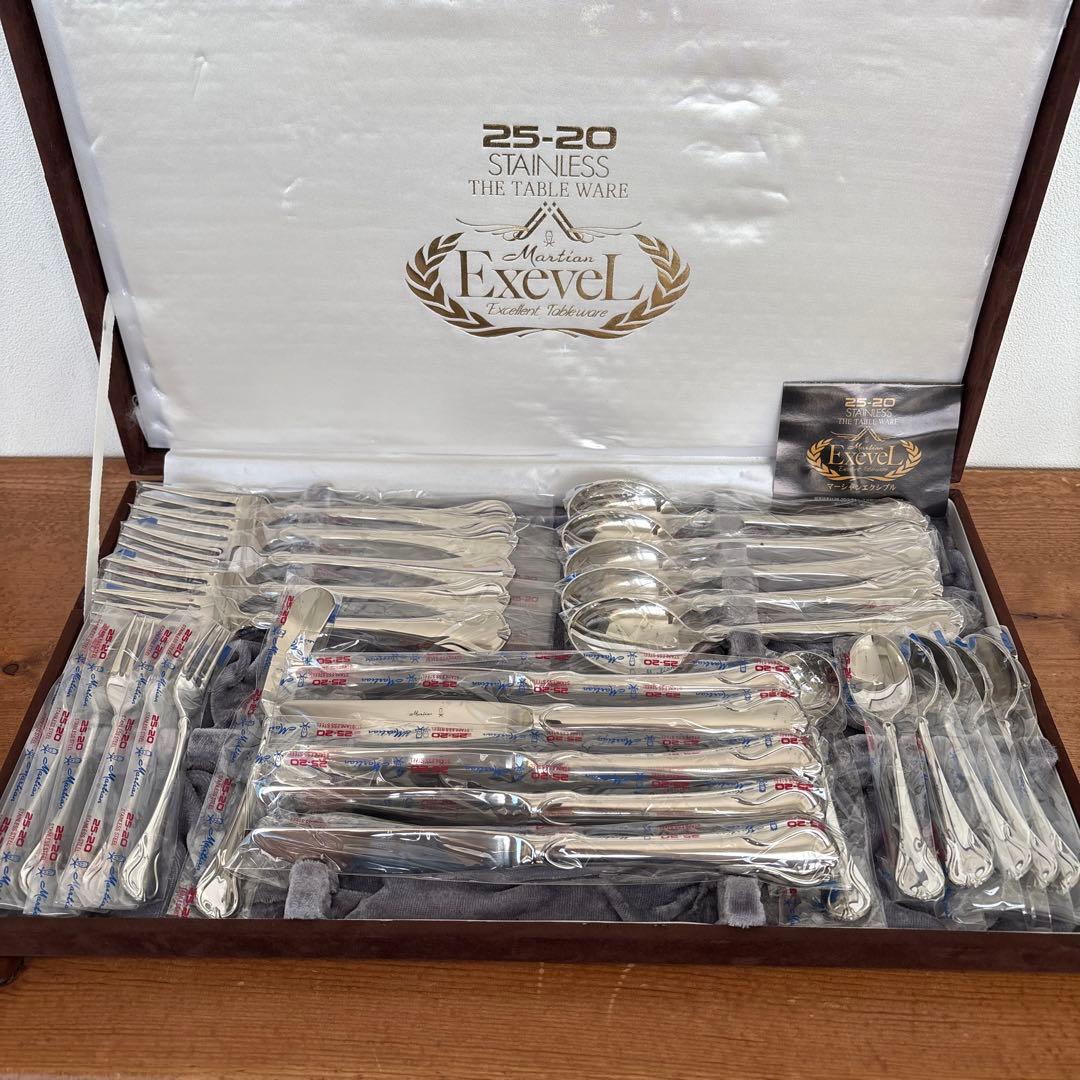 未使用　マーシャン　エクシブル　25-20 最高級ステンレス　カトラリー27本