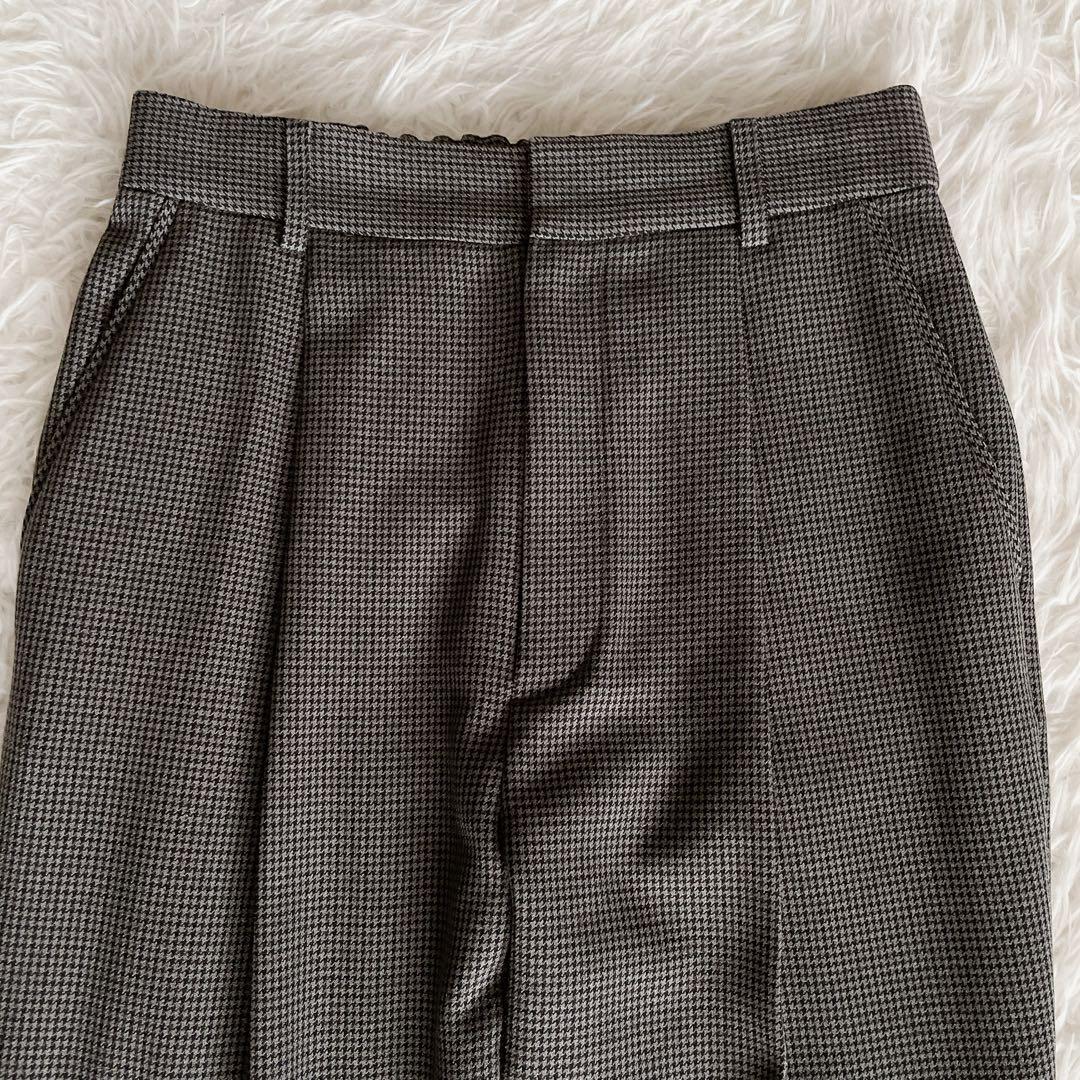 美品✨【シップス】ノーカラージャケットパンツセットアップ チェック ダークグレー