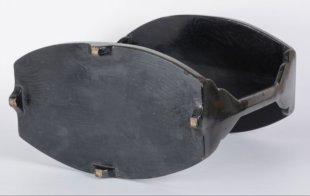 漆塗金蒔絵 野弁当 野点 花見重 重箱 錫製徳利 台付 骨董 古美術漆器　漆