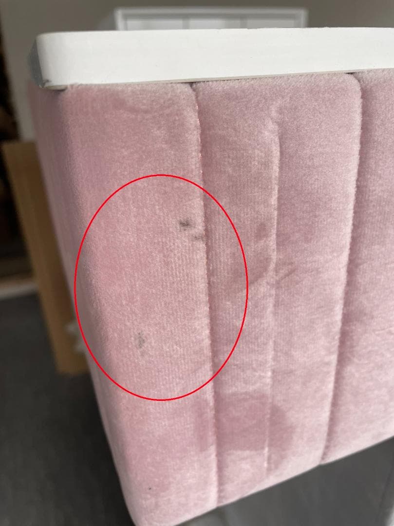 ピンク ベルベット ドレッサー 訳あり品　写真をご確認108-60-②デスクのみ