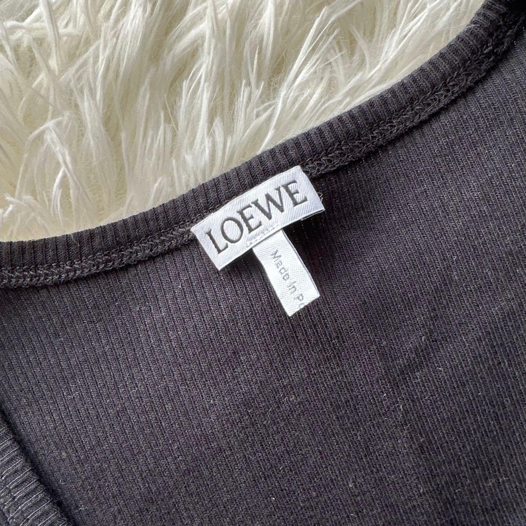 【銀座店舗購入正規品】ロエベ LOEWE アナグラム　コットン　タンクトップ　黒