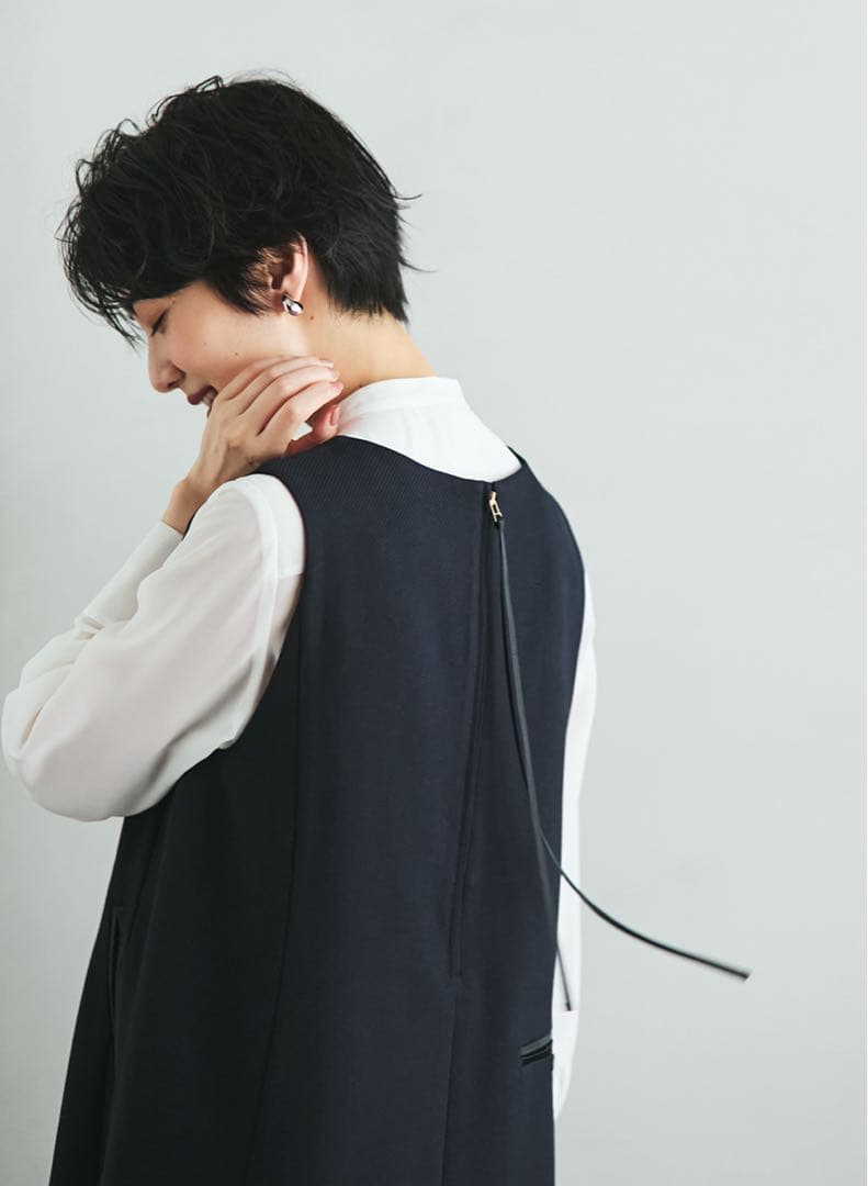 LOUNIE ツイード調ジャンパースカート