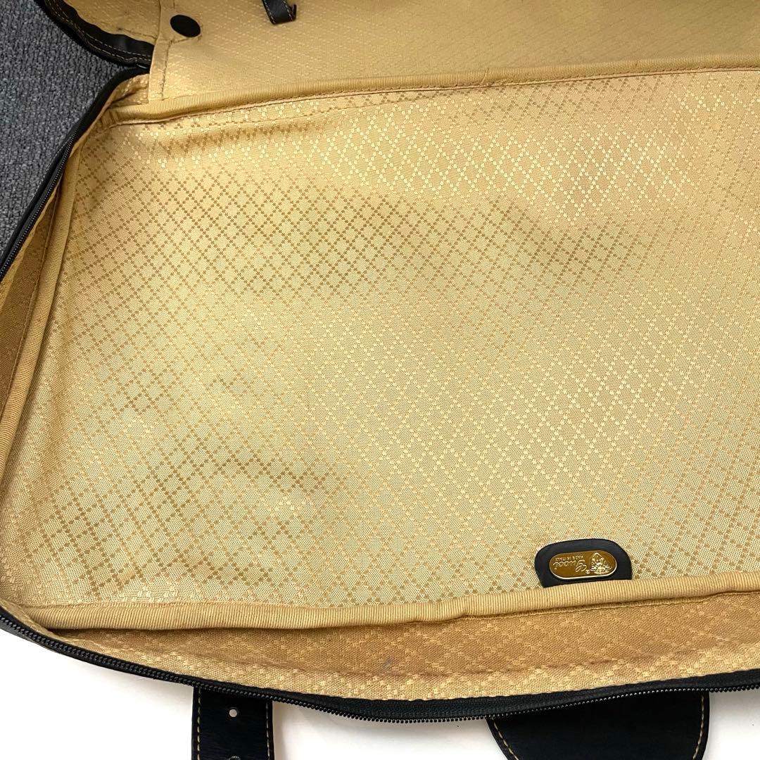 極美品✨グッチ 幅51cm レザー ボストンバッグ シェリーライン GG 黒