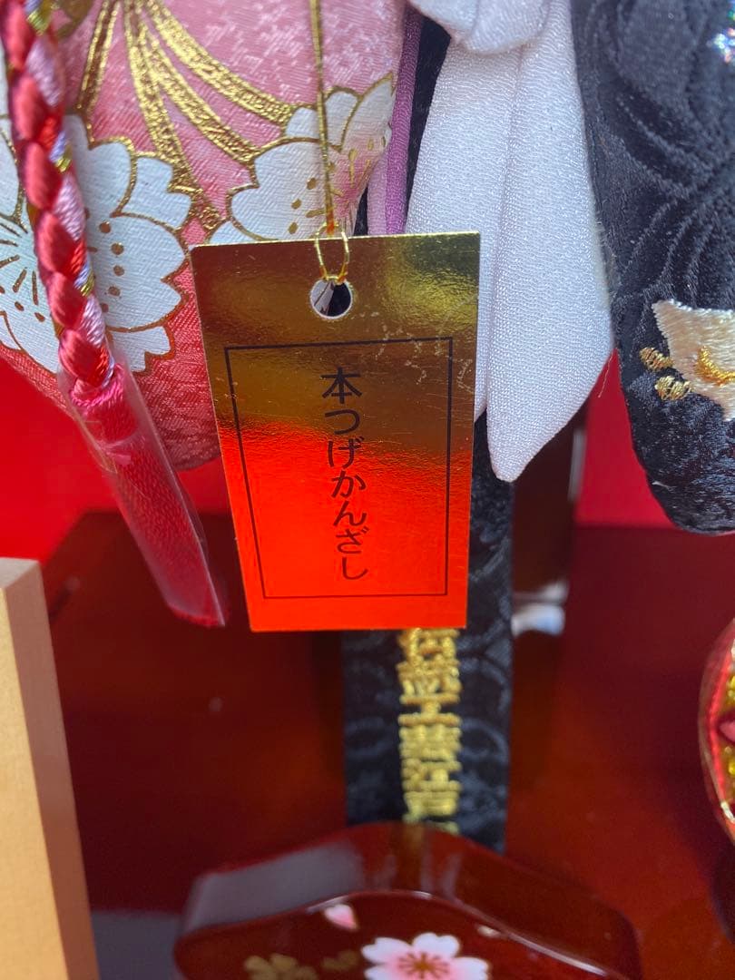 羽子板　アクリルケース花梨刺繍１３号・サイズ間口約２８×奥行約２４×高さ約５４㎝