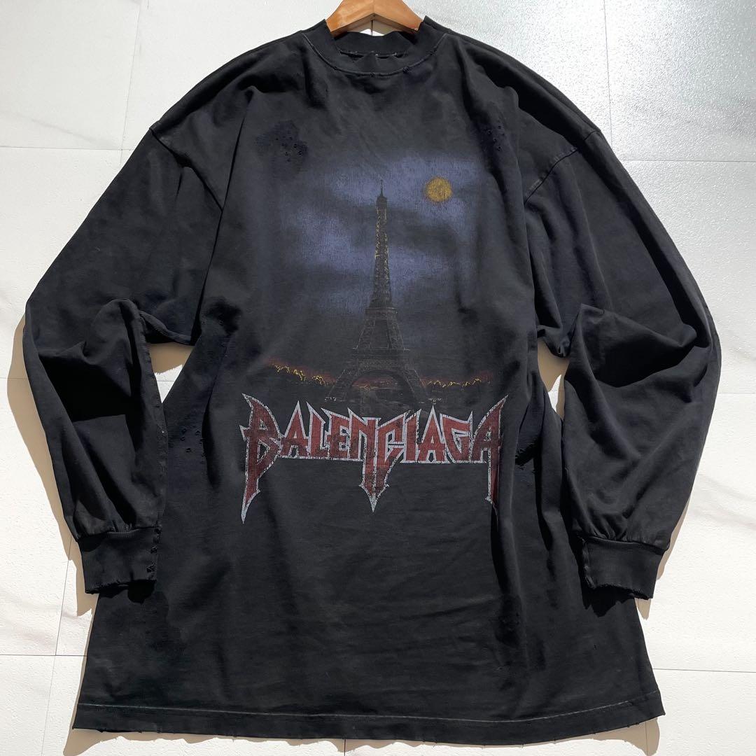 BALENCIAGA パリムーン ロンT オーバーサイズ Tシャツ サイズL