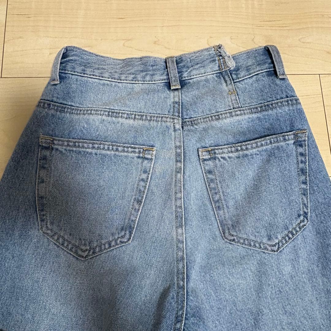 【SNSで話題】 MOUSSYクロスウエストワイドストレート