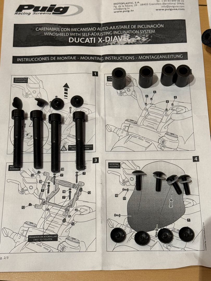 B*K様 Puig Xdiavel xディアベル　シールド