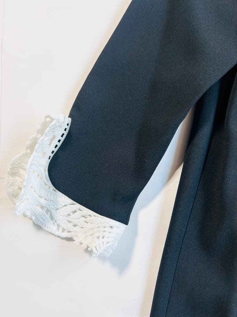 【美品】Mame Kurogouchi/マメクロゴウチ/ブラックワンピース120