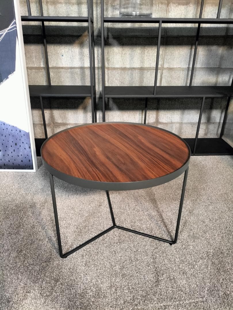 ローテーブル　サイドテーブル　円形　展示品(499)