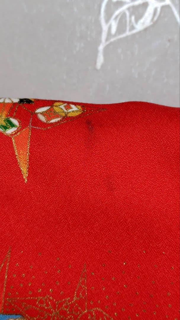 RK540洗える子供着物着丈72センチ裄丈42センチ状態良好