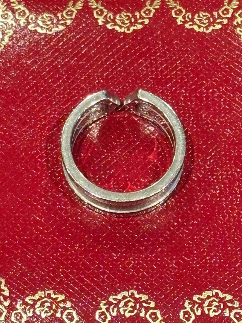 【最終値下げ】Cartier C2リング　ダイヤ入り サイズ50(9-10号)