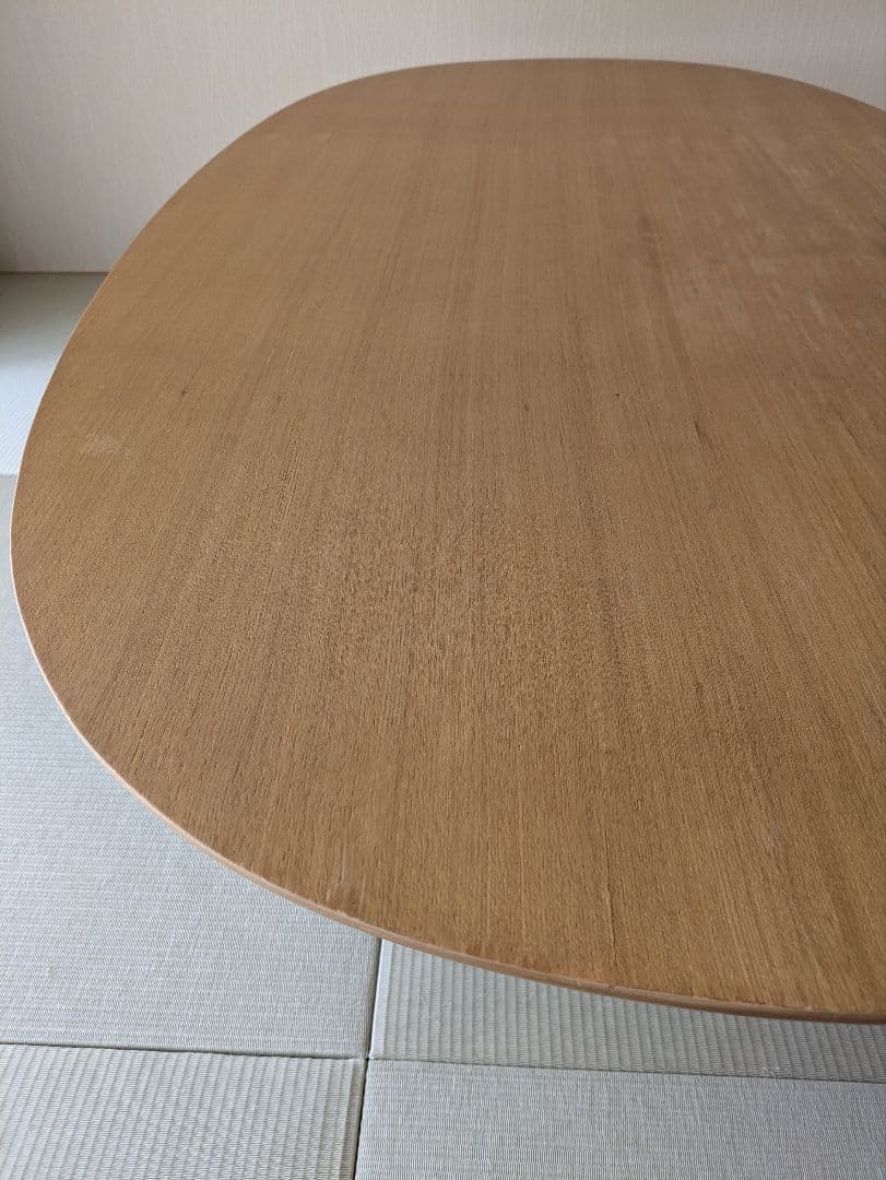 無印良品（廃盤品）楕円形ナチュラルウッド座卓