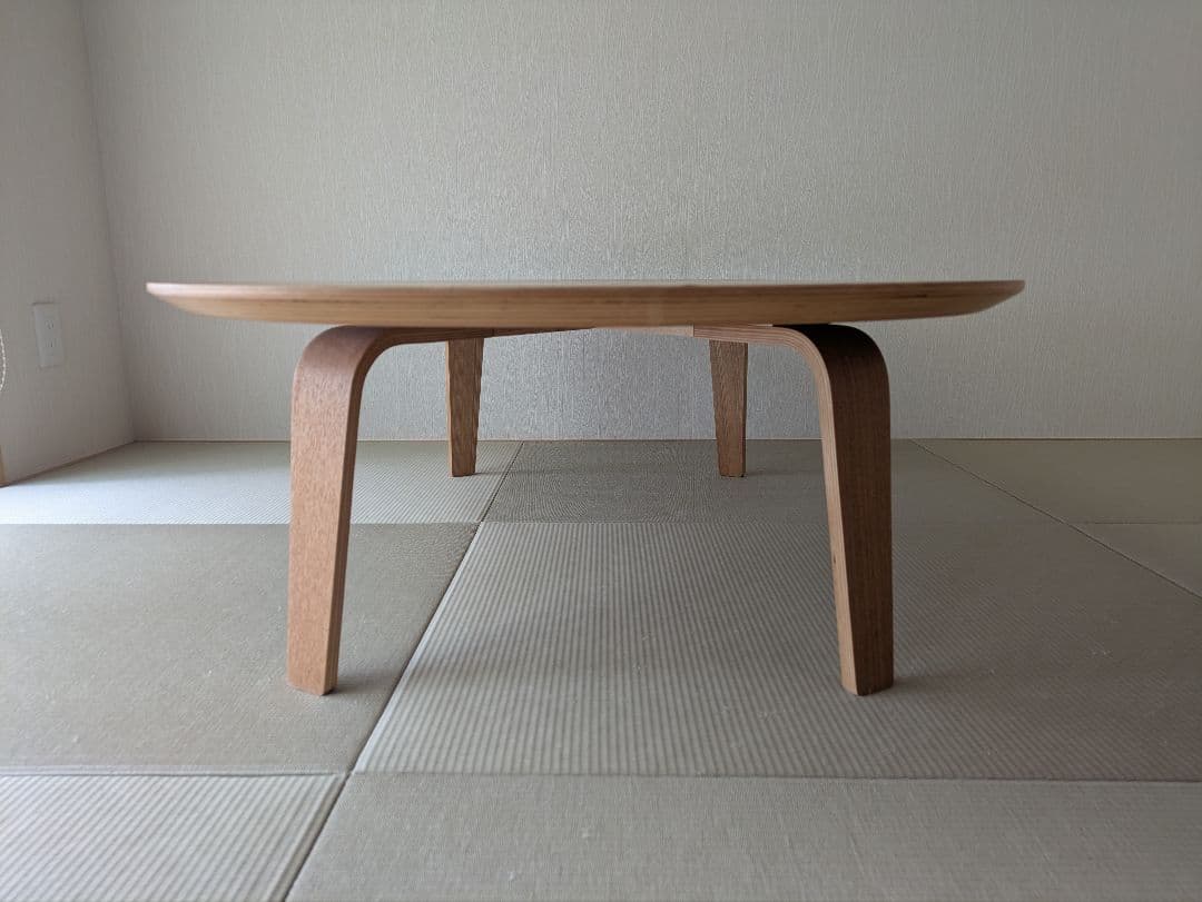 無印良品（廃盤品）楕円形ナチュラルウッド座卓