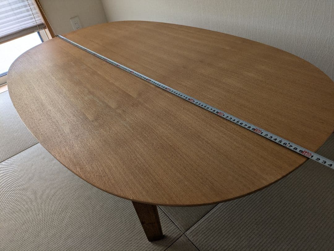 無印良品（廃盤品）楕円形ナチュラルウッド座卓