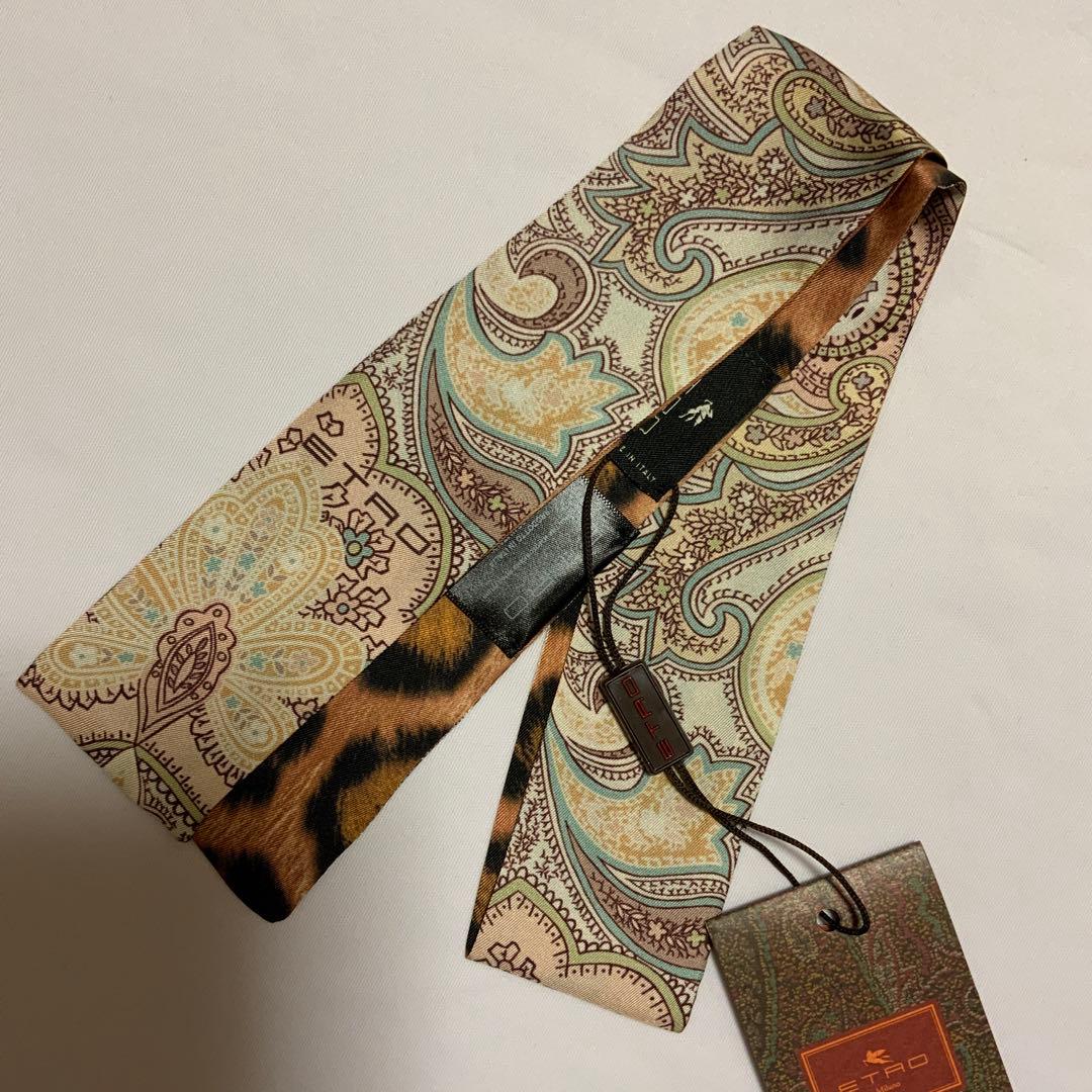 洗練されたデザイン　ETRO 正規品　シルク　ペイズリーナ　スカーフ　4