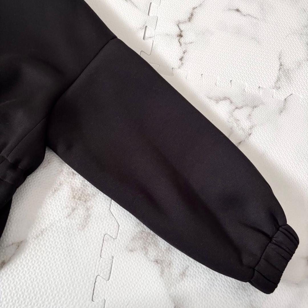 BEARDSLEY ダンボールギャザーコート　ブラック　ビアズリー　ノーカラー