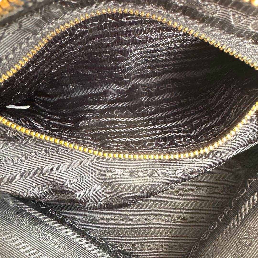 PRADA プラダ デニム ポーチ トライアングルロゴ コスメポーチ