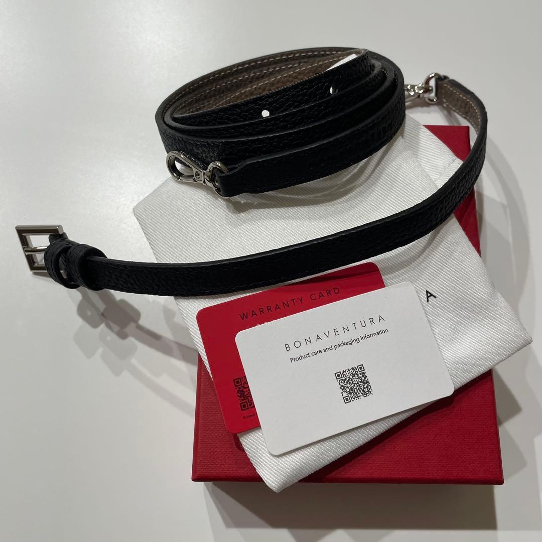 BONAVENTURA アジャスタブル ストラップ(ブラック×エトープ)未使用品