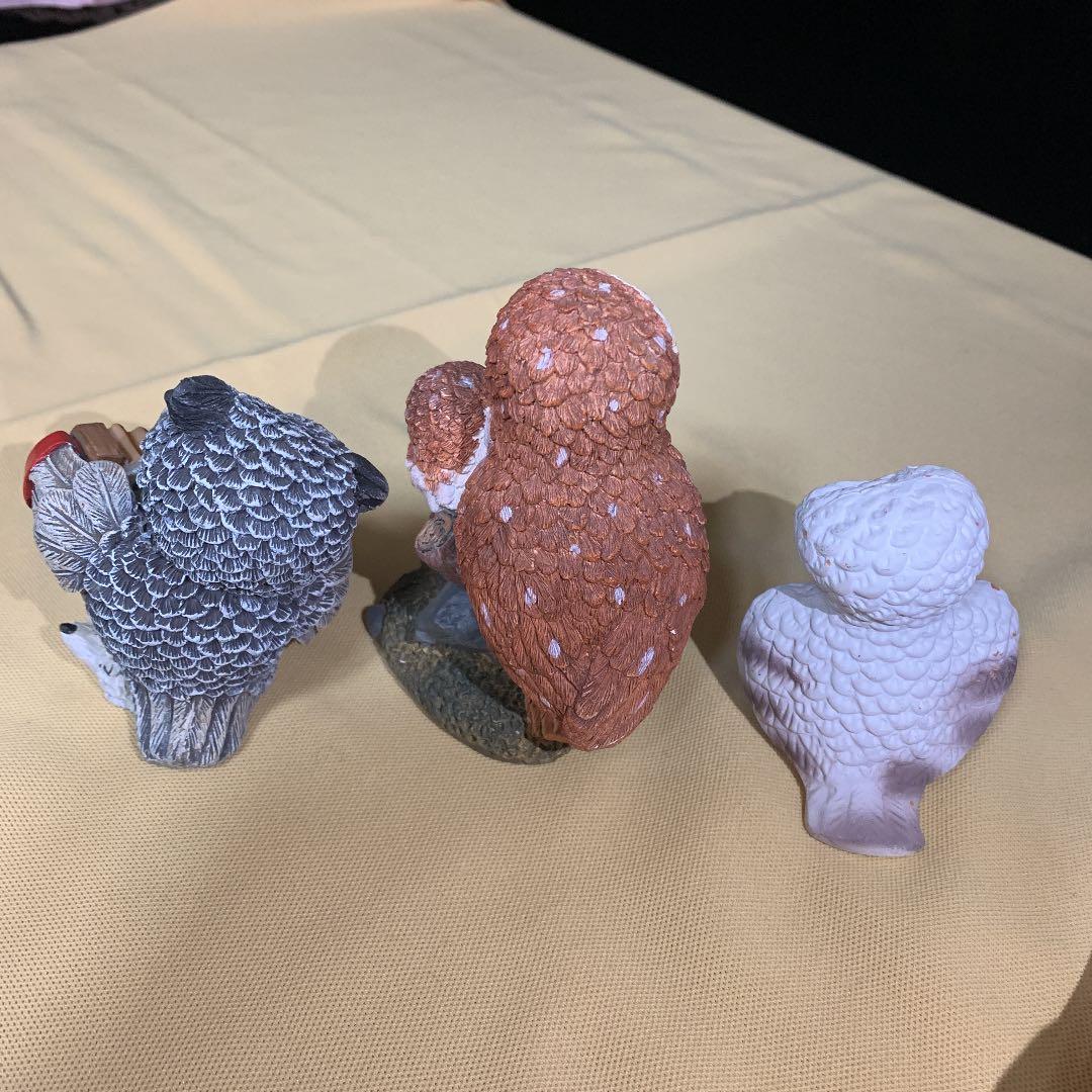 ふくろうさん達の置き物