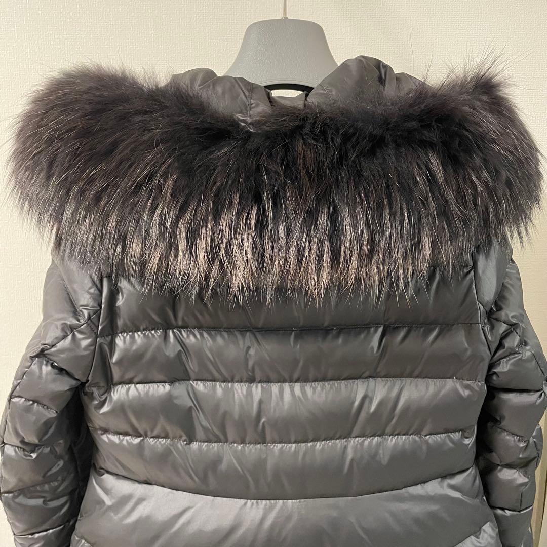 【美品】SKINNWILLE リアルファー付ダウンコート M ブラック ロシア製